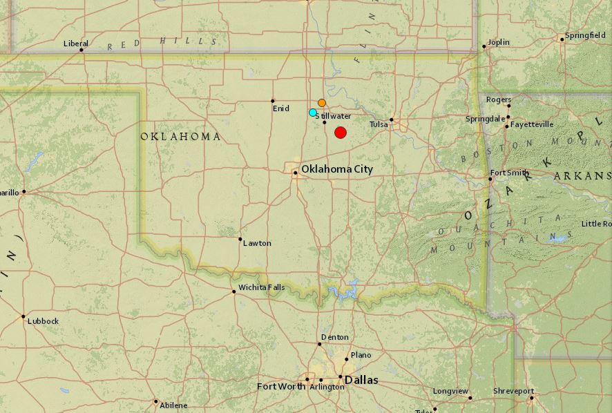 5.0magnitude Oklahoma earthquake felt in Dallas damaged buildings