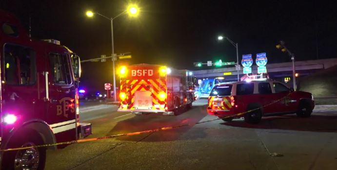 Crash in Balch Springs ends chase with pickup towing Uhaul trailer