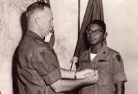 Hollis Brashear receives a Bronze Star for service in Vietnam in this undated image.(Courtesy photo)