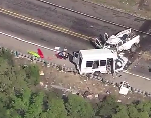 texas highway crash van church collision antonio happened miles san west involving identified victims hill country dallas