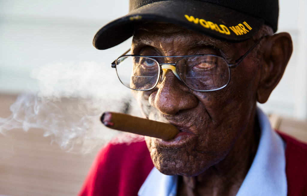 At age 111, America's oldest veteran is still smoking cigars, drinking