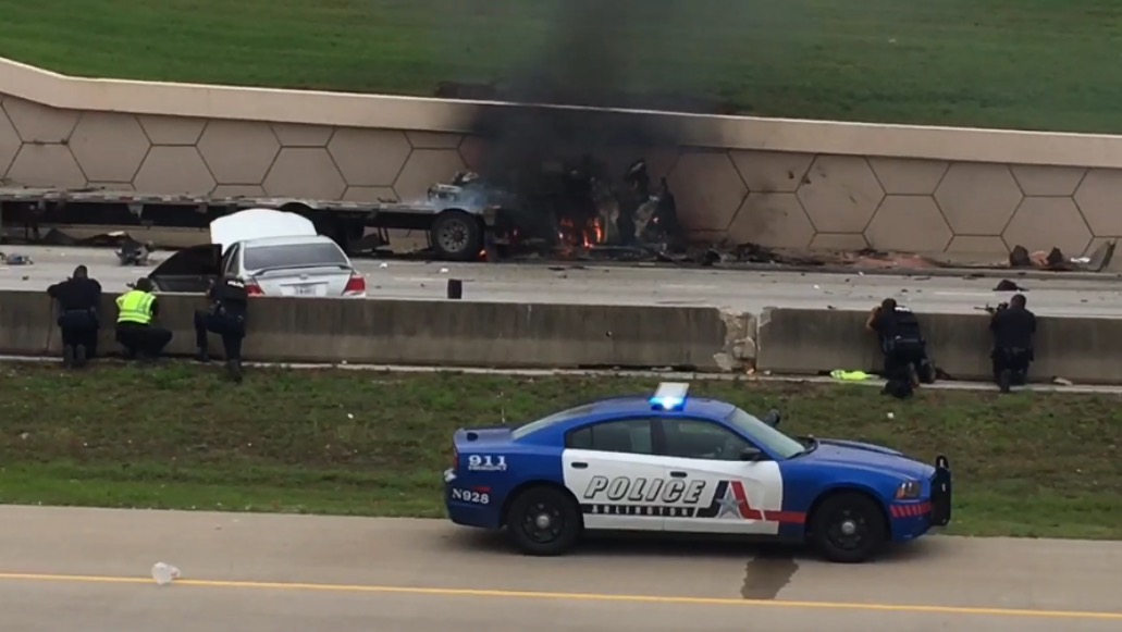 Police chase involving 18wheeler ends in standoff in Arlington News