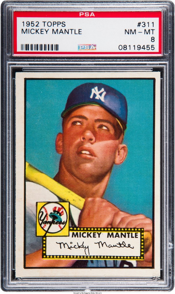 Mickey Mantle jersey, 1952 card top $9 million in Heritage Summer