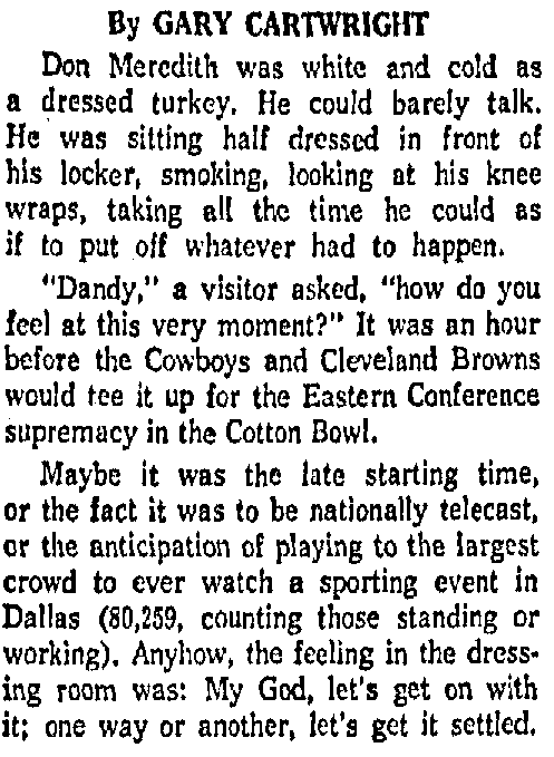 Flashback: Cowboys won their first Thanksgiving game in 1966