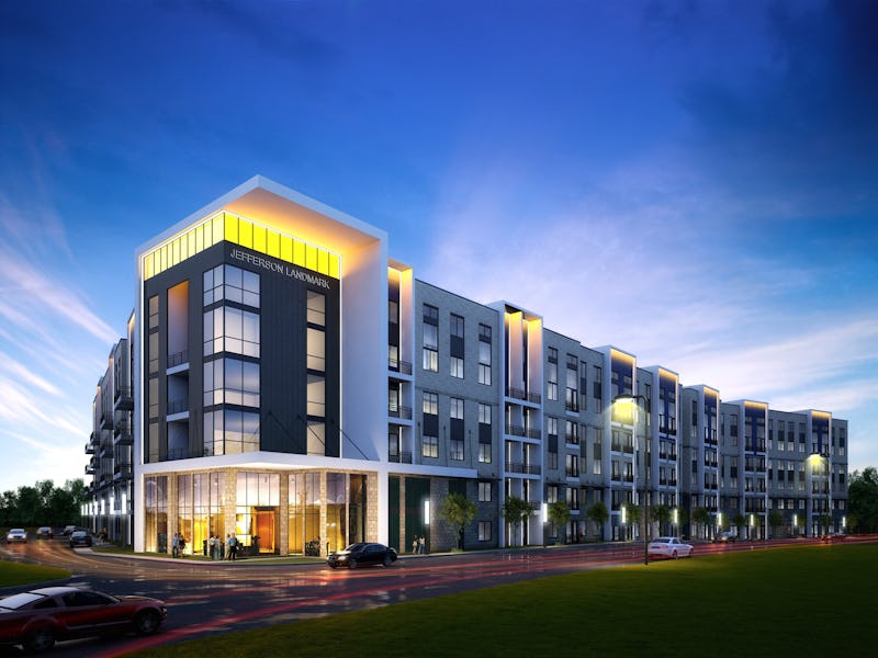 JPI's Jefferson Landmark apartments under construction just west of the tollway is one of three new rental communities the developer plans near the Galleria.(JPI)