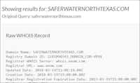 This Internet record shows how the water activists bought their website URL on March 19. The time given on whois.com is Greenwich Mean Time.
