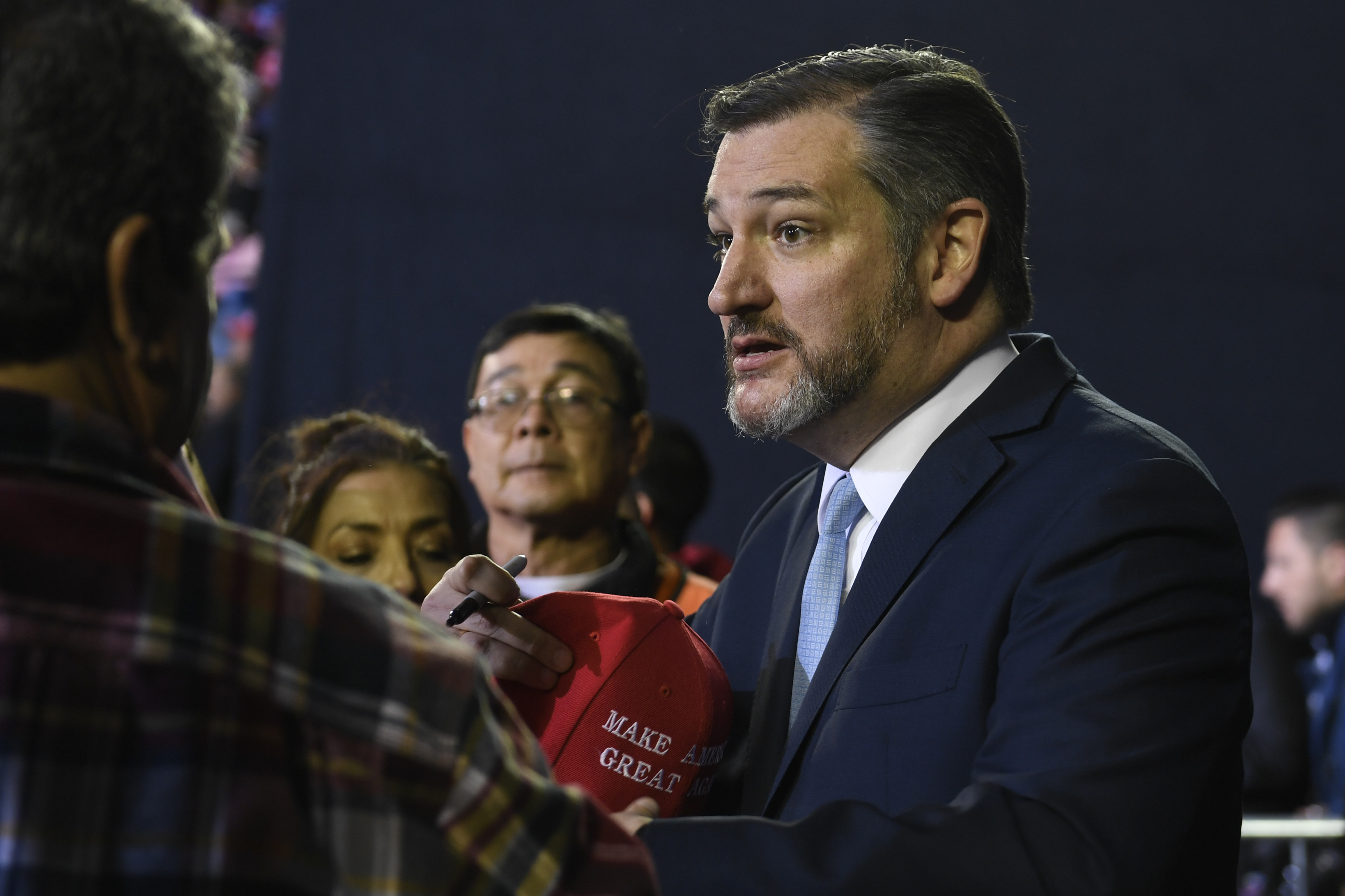 Sen. Ted Cruz, R-Texas, attends a rally with President Donald Trump in El Paso, Texas, Monday, Feb. 11, 2019. . (AP Photo/Susan Walsh)(Susan Walsh/AP)