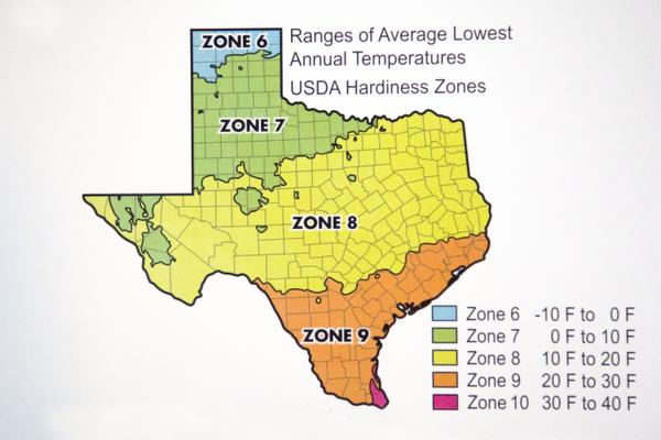Texas Garden Zone Map