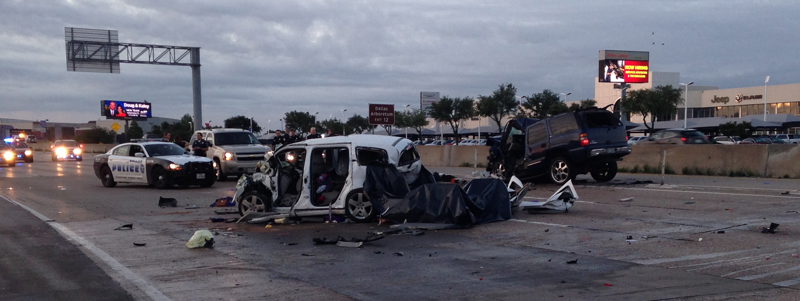 Update Garland police dispatcher killed, two kids injured in wrongway