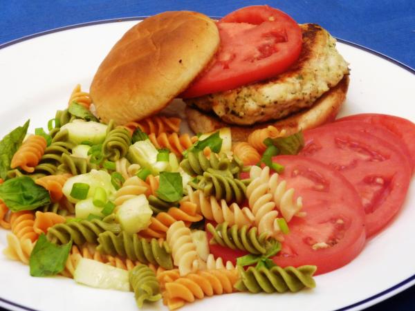 Meal for two Chicken Burgers and Pasta Salad Recipes Dallas News