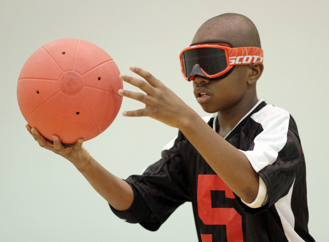See the amazing sport of goalball, like soccer for the blind Dallas