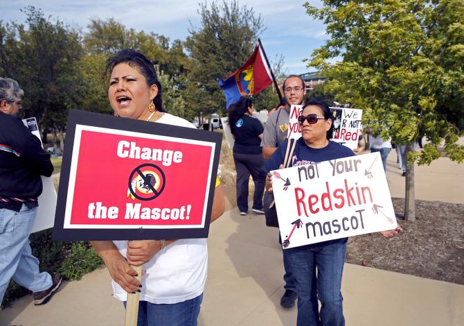 American Indian Movement protests Washington Redskins