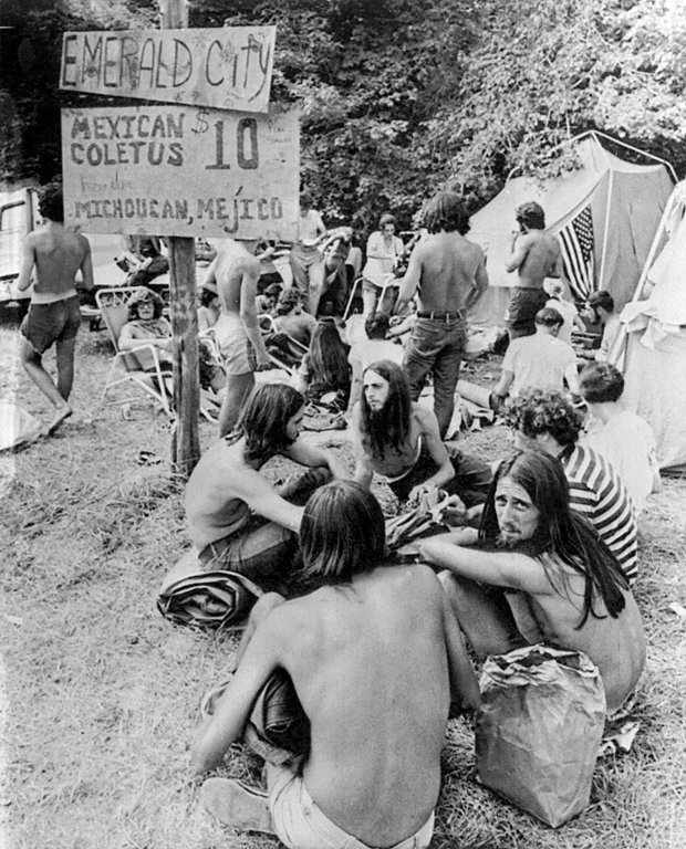 hippies smoking weed 1960