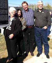 J.D. Tippit’s family — (from left) wife Marie, daughter Brenda and sons Curtis and Allan — were photographed at a Nov. 20, 2012, ceremony in Oak Cliff honoring their father.