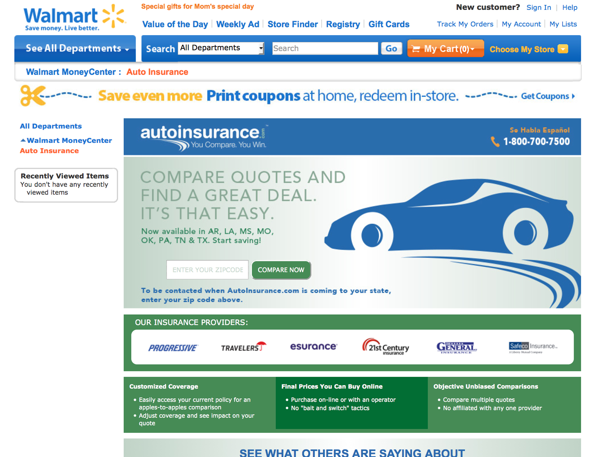 Wal-Mart's next market: One-stop auto insurance in Texas, seven other states | Retail | Dallas News