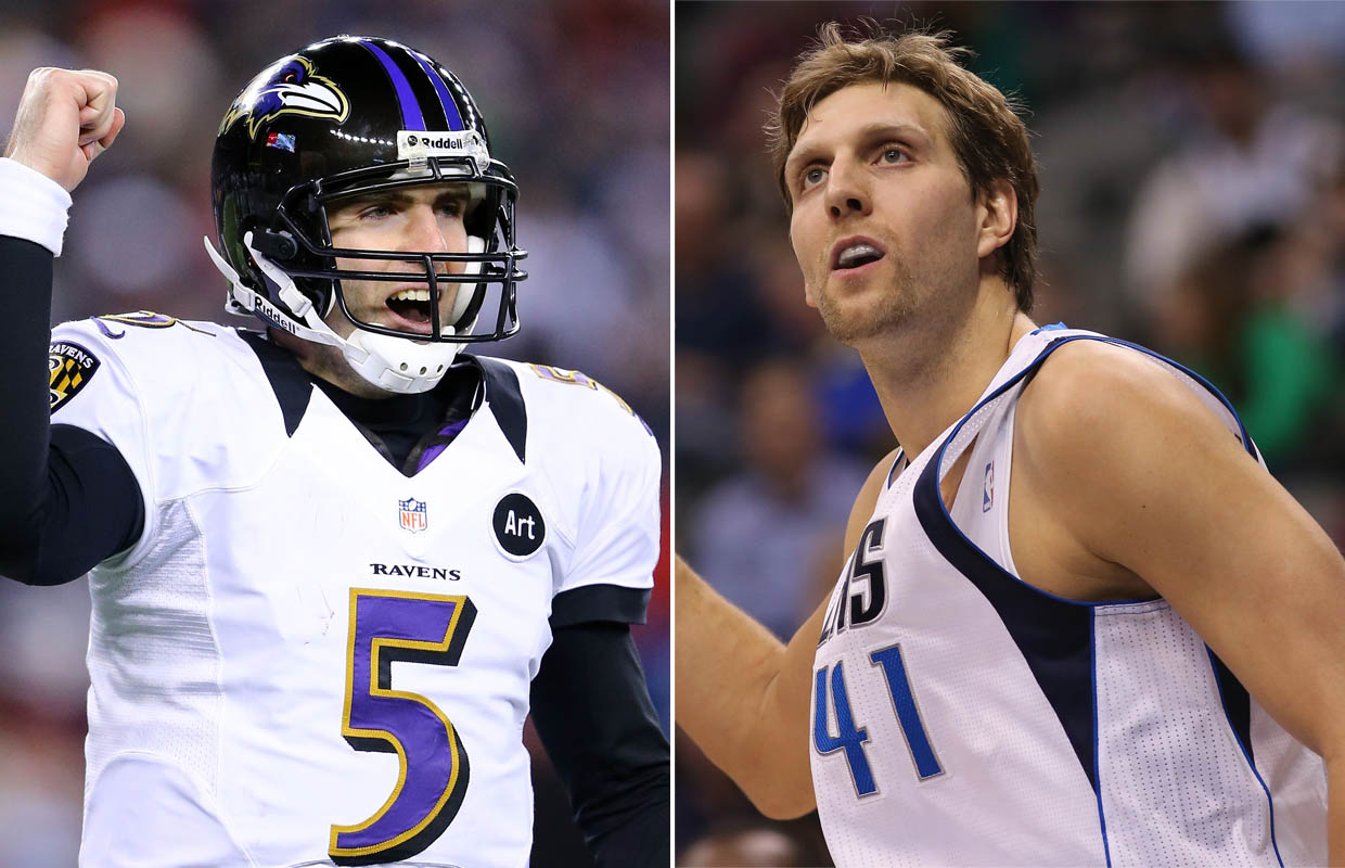 Scarred by big game failures, Ravens' quarterback Joe Flacco, Dirk Nowitzki  form bond