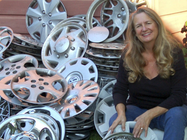See how Dallas woman transforms trashed car parts into beautiful art