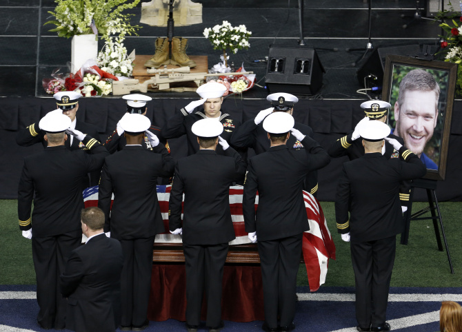 Memorial service for sniper hero Chris Kyle Dallas News Photo